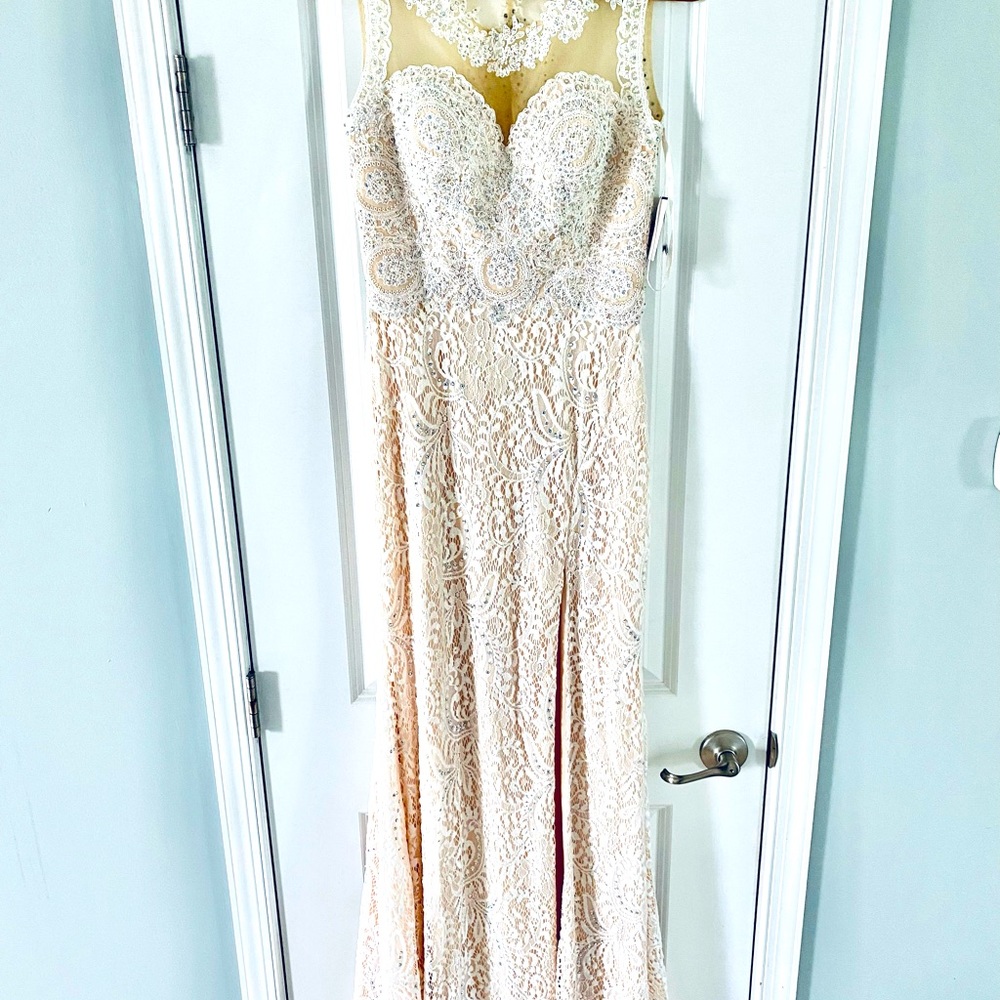 Beautiful lace full length formal gown